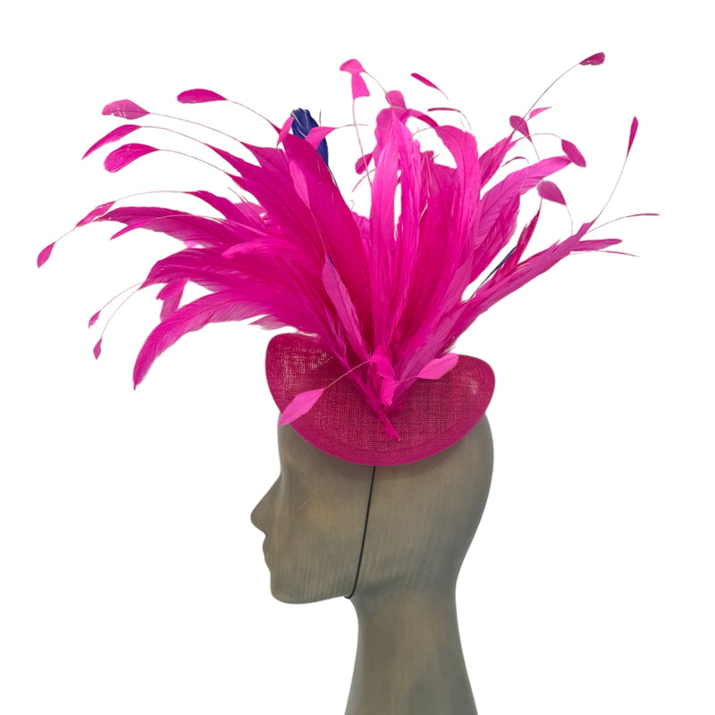 Pink Feather Fascinator