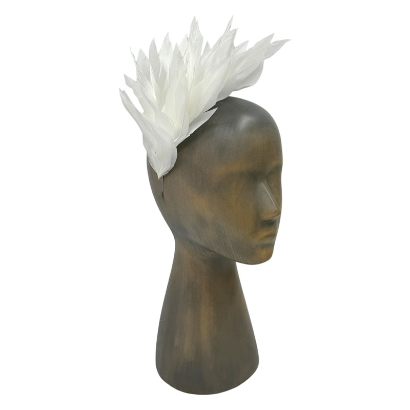 White Feather fascinator