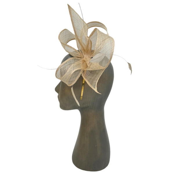 Beige fascinator