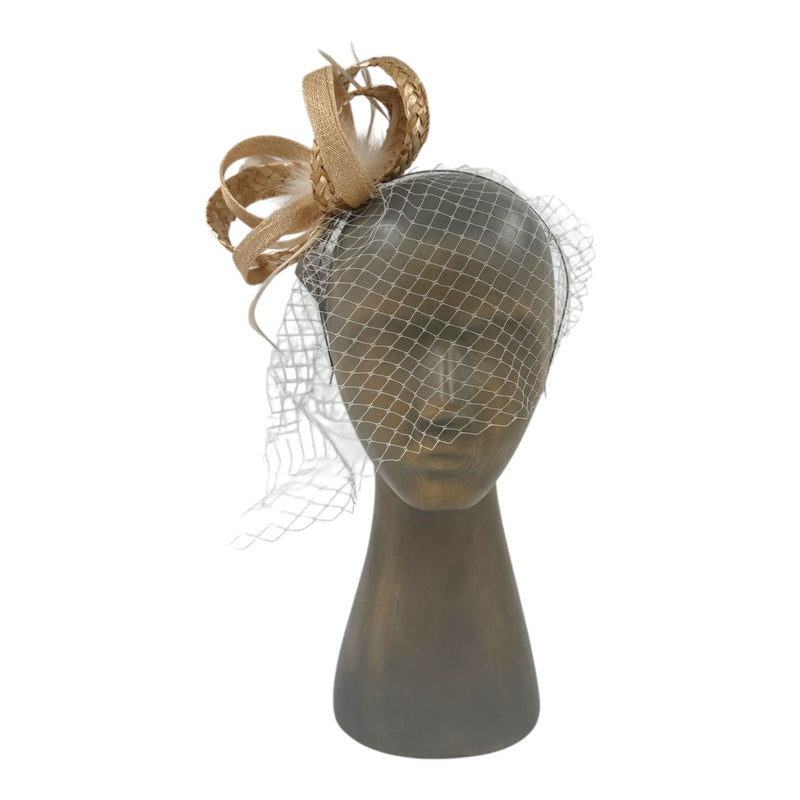 Beige fascinator