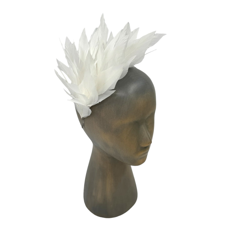 White Feather fascinator