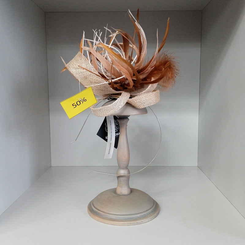 Feather flower fascinator