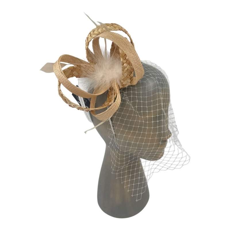 Beige fascinator