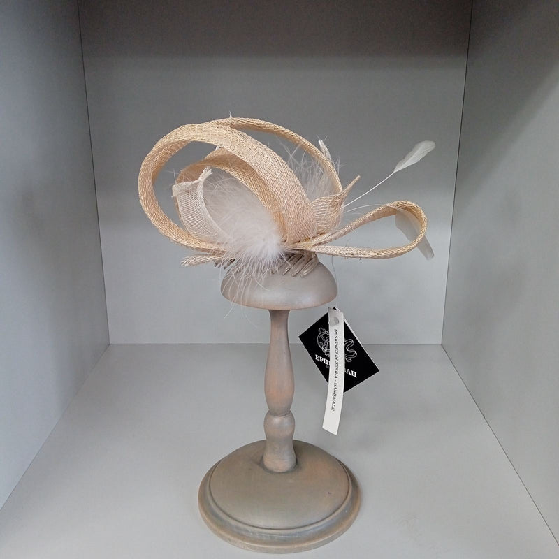 Beige fascinator