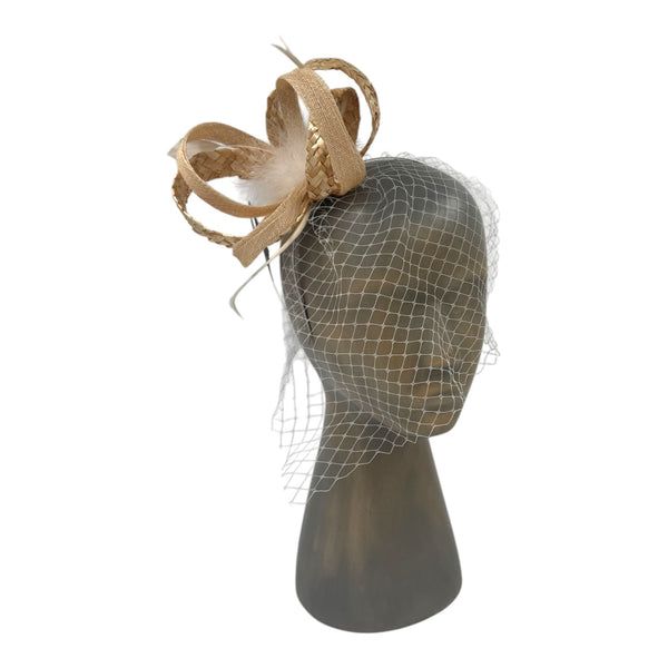 Beige fascinator