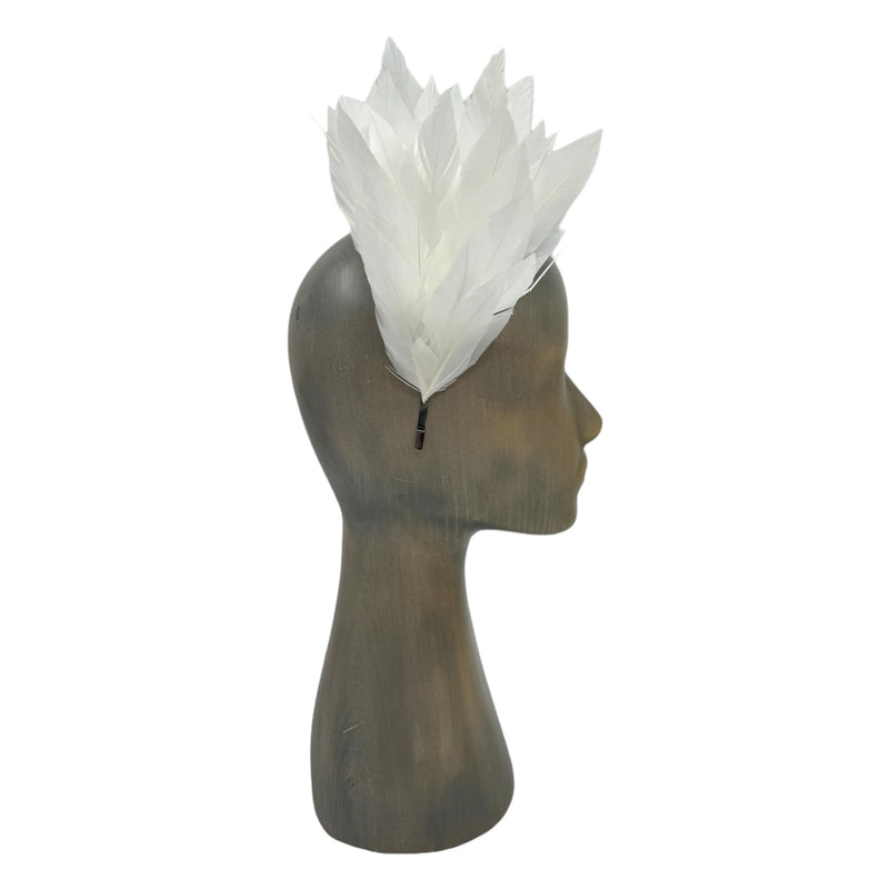 White Feather fascinator