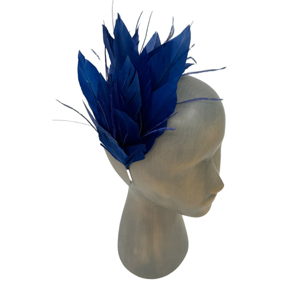 Blue Feather fascinator