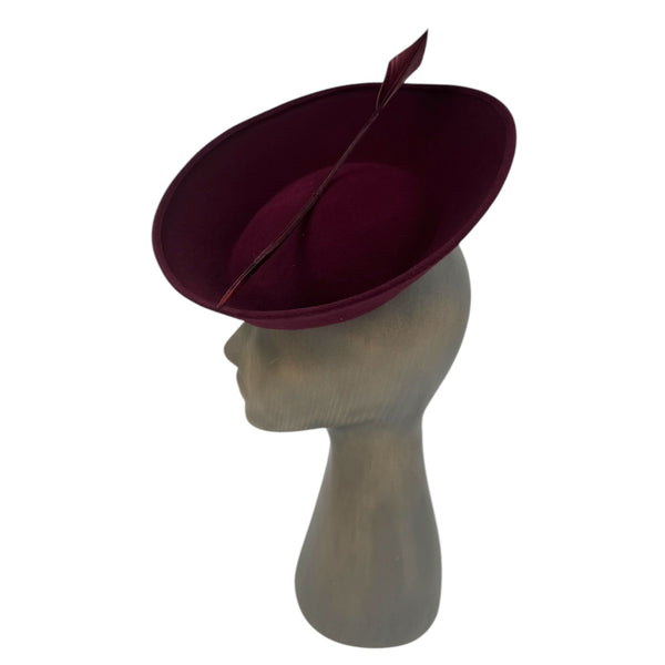 Burgundy Vera Fascinator