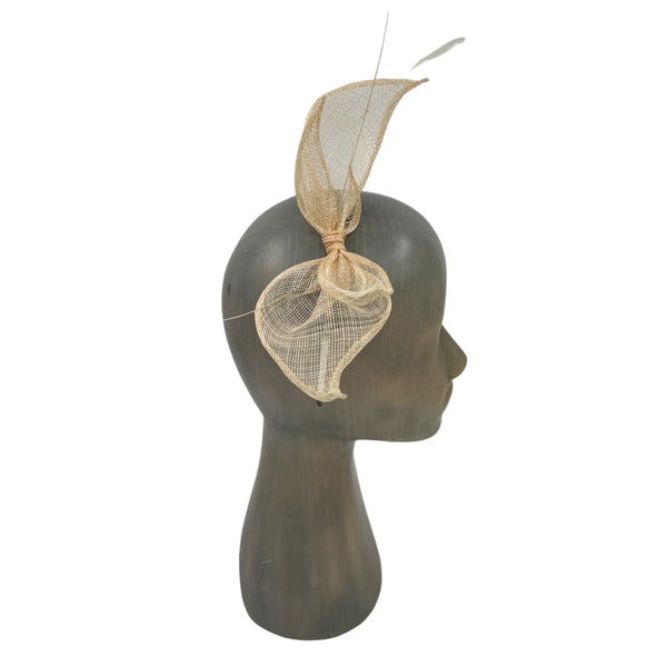 Beige fascinator