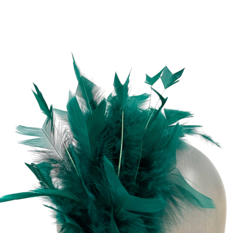 Green Feather fascinator